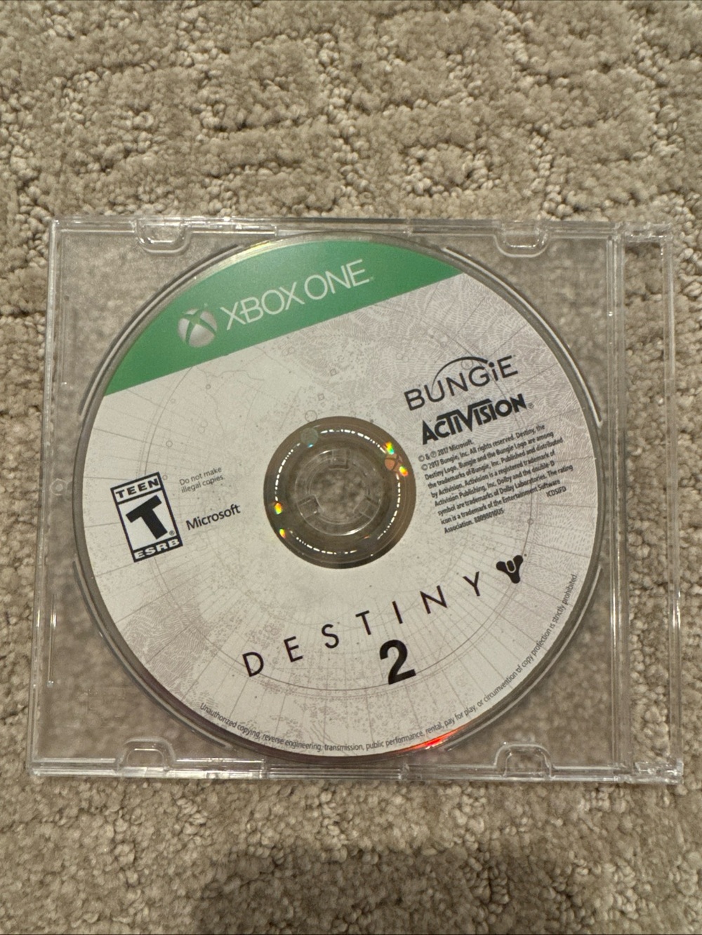 Microsoft Xbox One Destiny 2 Game Disc - White & Green Artwork